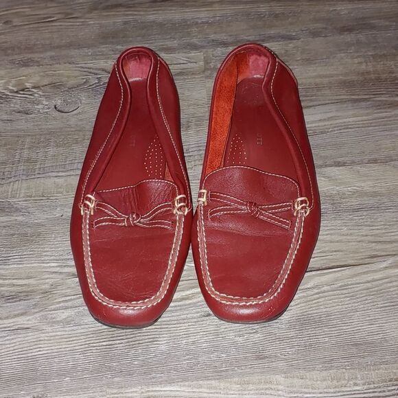 Karen Scott dark red Wendy flats Sz 7.5 - Picture 1 of 6